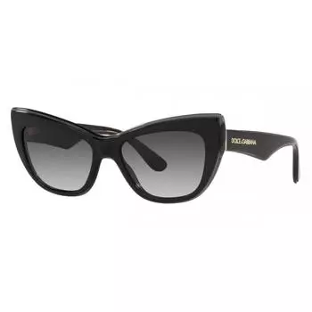 Dolce Gabbana Женские солнцезащитные очки 54 мм, черные, прозрачные, серые, черные и прозрачно-серые
