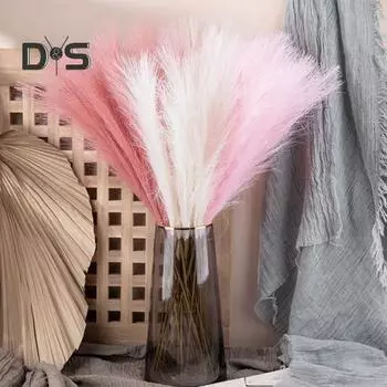 Долговечная искусственная трава, простой в уходе, красивая искусственная тростниковая трава, реквизит для фотографий света кофе