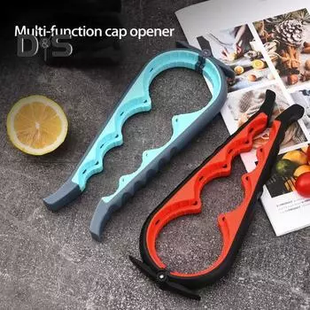 Долговечная открывалка для банок. Экономия труда. Полезная портативная ручная открывалка для крышек со штопором 4-в-1. зелёный