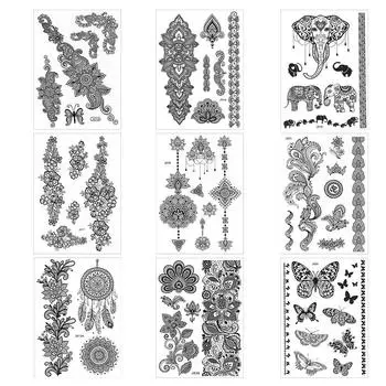 Долговечная передача 21x15 см боди-арт водостойкая временная татуировка хной наклейка на руку, ногу, татуировку