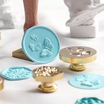 Долговечная запечатывающая головка штампа с несколькими узорами, уникальный воск со снежинками и звездами Angel1