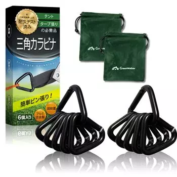 долговечность GreenWalker Треугольный карабин брезентовый тент веревка кемпинг открытый [протестировано в домашних условиях] (Сет 12)