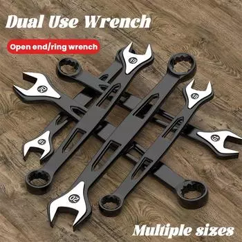 Долговечность Высокоуглеродистая сталь Двойной гаечный ключ Выдолбленный удлиненный сливовый гаечный ключ Толстый ручной инструмент для винтов 6-15 мм