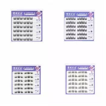 Долговечные самоклеящиеся накладные ресницы густые сегментированные ресницы пучки для женщин и девочек Style A1