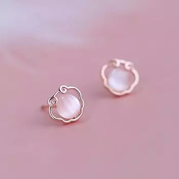 Долговечные серьги-гвоздики Ruyi, женские серьги-гвоздики в китайском стиле с изображением благоприятных облаков, простые, легкие, роскошные, нишевые дизайнерские украшения золотой