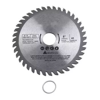 Долговечный 5-дюймовый диск для резки дерева 40 зубьев с твердосплавными напайками 1 отверстие
