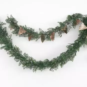 Долговечный яркий цвет, изысканный зеленый лист, искусственный висячий домашний декор из ротанга, искусственная лоза