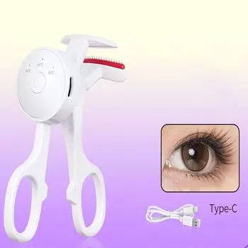 Долговечный завивающий нагреваемый щипцы для завивки ресниц Портативный термозажим для ресниц Дом Путешествия белый