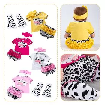 Doll Baby Clothes Fit 18 Inch American&43 CM Doll Doll Girl Toy DIY New Gift`s T2C5 Yellow-1set