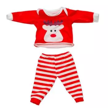 Doll Clothes Christmas Style Dress Top Pant For 18Inch Doll Accessories 43CM Toys Girl s F4D0 Red-1pcs
