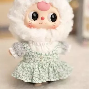 Doll Clothes For Baby Three Blind Box 20Cm Doll Floral Strappy Skirt Set For Baby Three Animal Party Doll Waistcoat красный