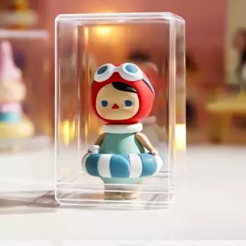 Doll Display Case Dustproof and Transparent Doll Display Box Storage Holder for Doll Toy