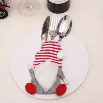Doll Faceless Cartoon Cutlery Set Festive Christmas Table Dressing Props StyleA
