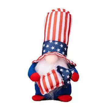 Doll Gnome Xmas Red White Striped Hat Festive Independence Day Souvenir Decor Men