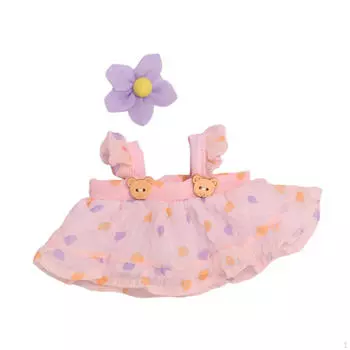 Doll Gown Set with Glittering розовый