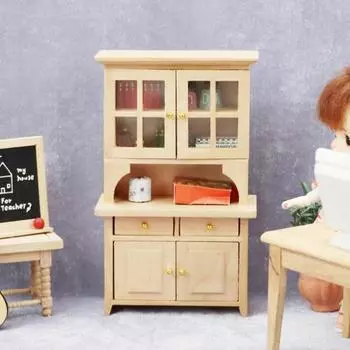 Кукольный домик книжный шкаф миниатюрный имитация книжного шкафа с ящиками многоярусный мини деревянный книжный шкаф