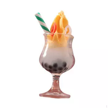 Dollhouse Drinks Miniature Ice Creams Pretend Play Toy Tiny Food Drink Fake Cream зелёный