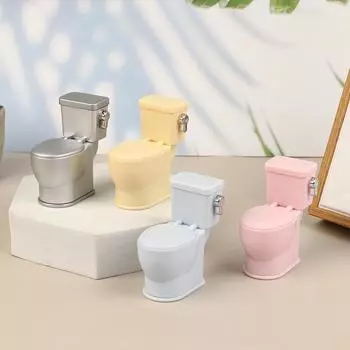 Мебель для кукольного домика Белый туалет Кукольный домик Туалетная щетка Миниатюрные игрушки Куклы Аксессуары розовый