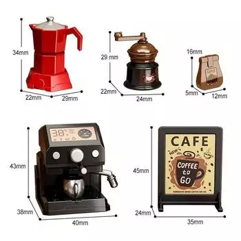 Dollhouse Good-Looking Mini Coffee Machine Doll House Model Ornament Diy Scene Play House Children S Small Toys