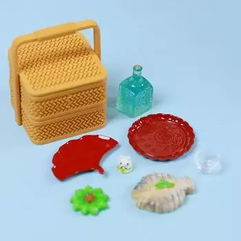 Dollhouse Miniature Food Toys Simulated Food Boxes Pastry Model Ornament Home Living Scene Decor Toys Dollhouse Accessories