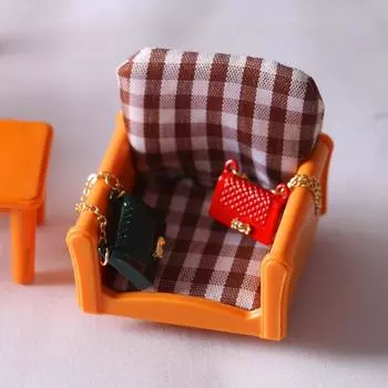 Dollhouse Miniature Metal Bag Accessories Decorate Scene Decoration темно-синий