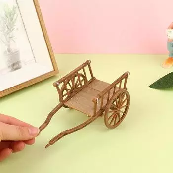 Dollhouse Miniature Simulation Assembled Cart Model DIY Accessories Garden Furniture Toys Decor DIY Accessories