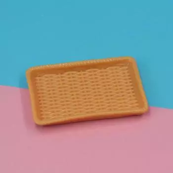 Dollhouse Simulation Mini Rattan Pastry Plate