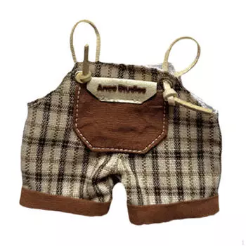 Dolls Suspender Pants, Miniature Clothes, Handmade Clothing Accs for 17cm Dress up Children s