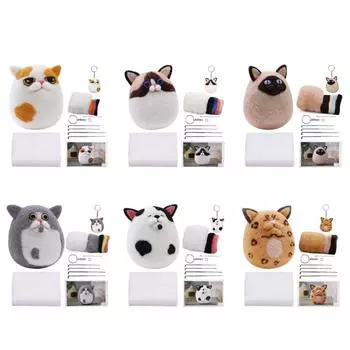 Dolls Wool Felt Kits Needle Felting Material Handmade Package for Beginners Dropshipping
