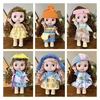 Dolly Dress Doll with Clothes Long Hair Girl Dress Up Toys with Clothes Toddler style 7