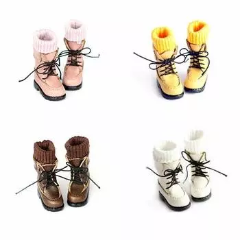Dolly Para Blythe Azone General Antique Style Socks Boots Jerry Brown Orange Pink Blue White 5 Colors (белый)