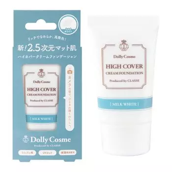 DollyCosme High Cover Cream Foundation Сделано в Японии High Cover пото- и водостойкая жидкая основа для фотоматового фарфора отлично смотрится на фотографиях