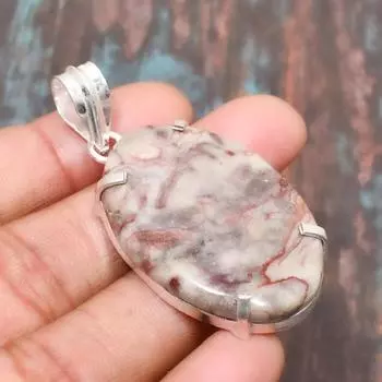 Доломит драгоценный камень ручная работа твердый 925 стерлингового серебра кулон ювелирные изделия для женщин 1.97 Inches