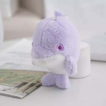 Dolphin Dolphin Plush Doll Keychain Plush Cute Dolphin Plush Pendant Friends Birthday Gifts purple-chain