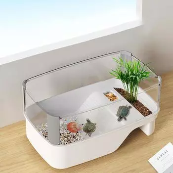 Дом для черепах с зонами для разведения, кормления, плавания, купания, купания, вольер для черепах, клетка для мелких животных и место обитания рептилий