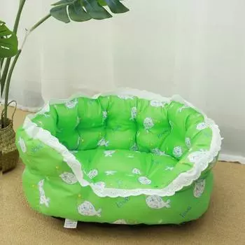 Дом для питомца Four Seasons с трехмерным периметром, ветрозащитный теплый плюшевый домик для собак, кошачий спальный коврик, мультяшный диван-гнездо в стиле принцессы small 1 40 * 35cm