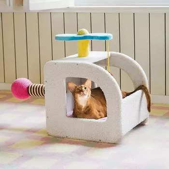 Дом для собак Airplane Paradise, полузакрытый дом для собак, игр и сна, интегрированный мягкий дышащий домик для домашних животных, вилла 75*39*54 cm