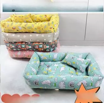 Дом для собак Летний домик для домашних животных Коврик для кошачьего домика Тедди Товары для собак Летний матрас XL-70*45CM