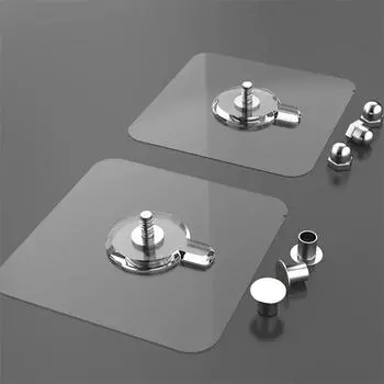 Дом и декор Ванная комната Крепкие крючки для кухонных шкафов Крючки для хранения Наклейки Настенные полки Шкафы Гвозди Вешалки Клей для плакатов 1pcs