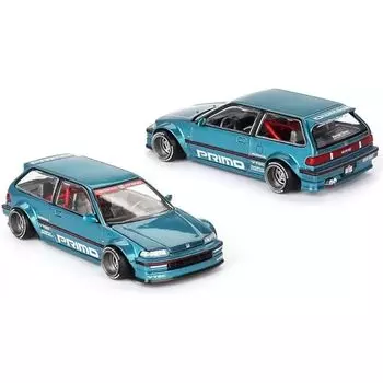 Дом Кайдо x Mini GT 1/64 honda civic (EF) 1987 Kaido Works V1 синий Civic Works [продукт]