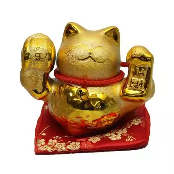 Дом мастера Деньги Удача Счастливый Кот (золотой)