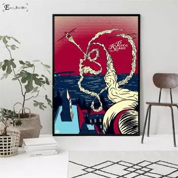 Дом Миядзаки, аниме-фигурки, постеры и принты, настенное искусство, декоративная картина, холст, картина для гостиной, домашний декор, без рамы 21cm30cm NoFrame