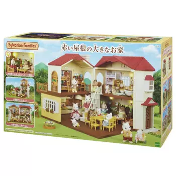 Дом Sylvanian Families [Большой дом с красной крышей] Сертификация Ha-48 ST Mark для детей от 3 лет и старше Игрушечный кукольный домик Sylvanian Families EPOCH