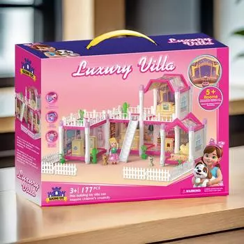 Дом Вилла, Головоломка для девочек, Бесплатная Коллокация, Модель замка розовый