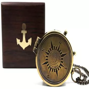 Дом везде, где угодно, подарок для кемпинга с выгравированным компасом для парня, юбилея, свадьбы, для него, для нее, мужа | Деревянный футляр из латуни с морским декором