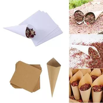 Домашнее хранение, свадебная разноцветная бумажная трубка, конфетти, конусный лоток, держатель, коробка, крафт-бумага, украшение в деревенском стиле