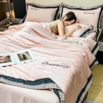 Домашнее одеяло, покрывало для постельного белья, которое можно стирать в машине, покрывало на кровать, летнее одеяло с кондиционером, без наволочек Quilt 150x200cm