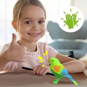 Домашнее пение, электронное домашнее животное, птица, волшебный голос, активация щебетания, управление звуком, красивая поющая птица, забавная игрушка, детские игрушки CHINA
