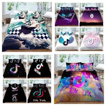 Домашнее постельное белье Красивый персонаж с рисунком Постельное белье Костюм с наволочкой Одеяло из микрофибры Пододеяльники UK Single 135x200cm