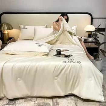 Домашнее постельное белье, новый ледяной летний комплект постельного белья, 1/4 шт., двойной полноразмерный пододеяльник, наволочка 150x200cm 1pcs